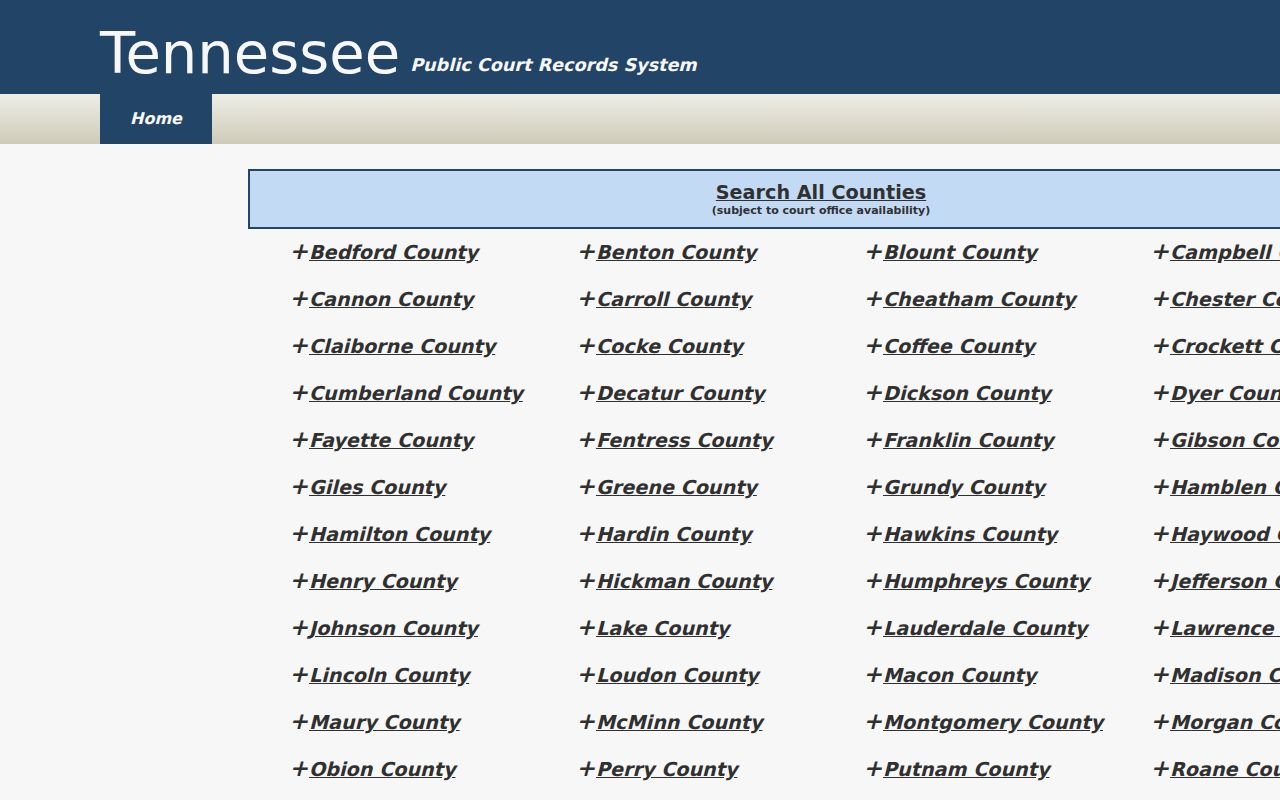 Spring Hill residents directory Tennessee court name search